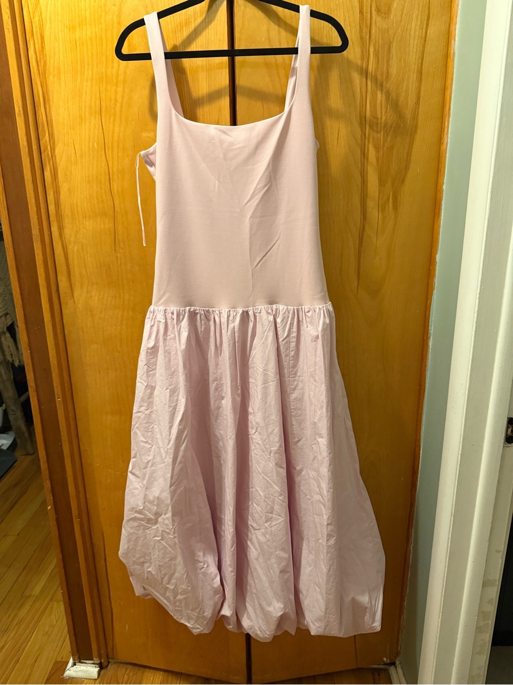 Abercrombie & Fitch Light Pink Sleeveless Bubble-Hem Dress